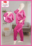 Two Hearts 2 piece silk TROZER Shirt Front lace